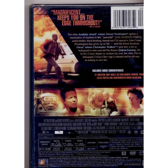 DENZEL WASHINGTON in MAN ON FIRE DVD "Action-packed adventure!" NEW - Picture 2 of 2